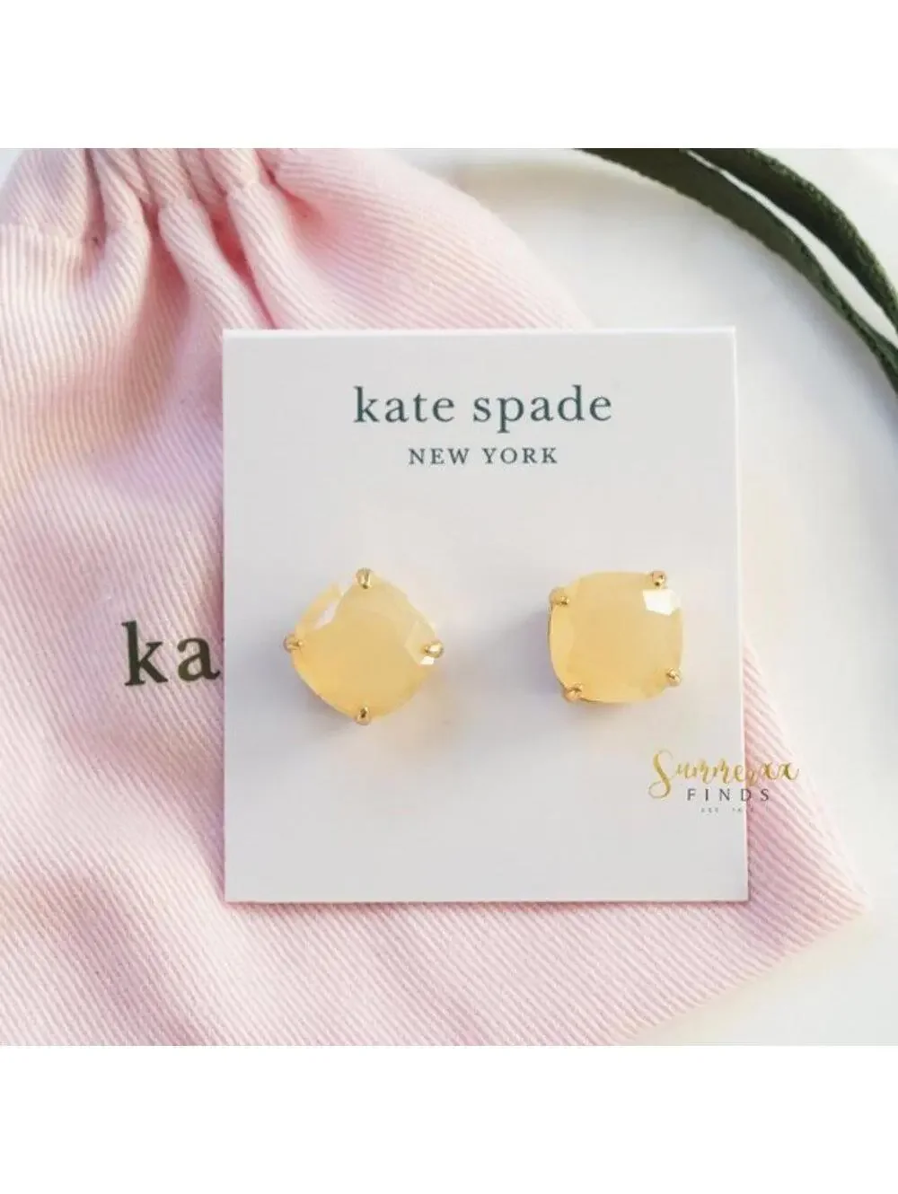 Kate Spade Small Square Stud Earrings NWT